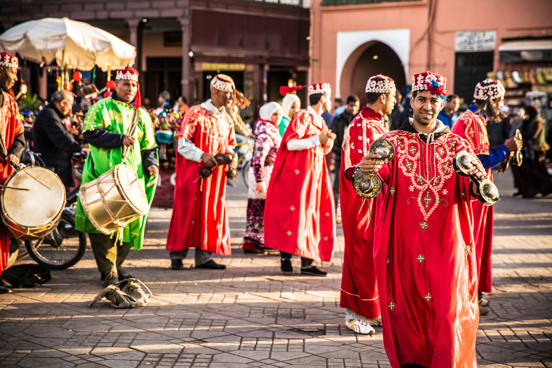 Street Performance at Main Square and Marketplace (Jemaa el-Fnaa), Marrakesh, Morocco